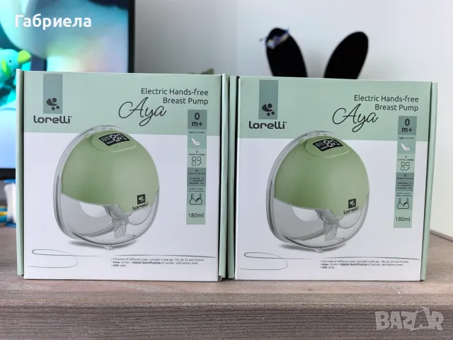 Електрическа помпа за кърма Lorelli - Hands Free, Aya, зелена, снимка 3 - Помпи за кърма - 55701553