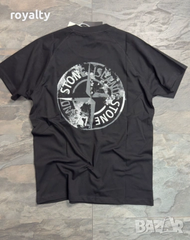 Stone Island Нова Черна Мъжка Тениска , снимка 2 - Тениски - 54852662