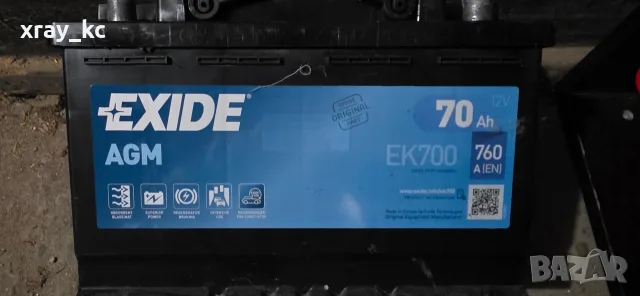 Акумулатор Exide Start-Stop AGM 70Ah 760A (R+) – отличен, тестван