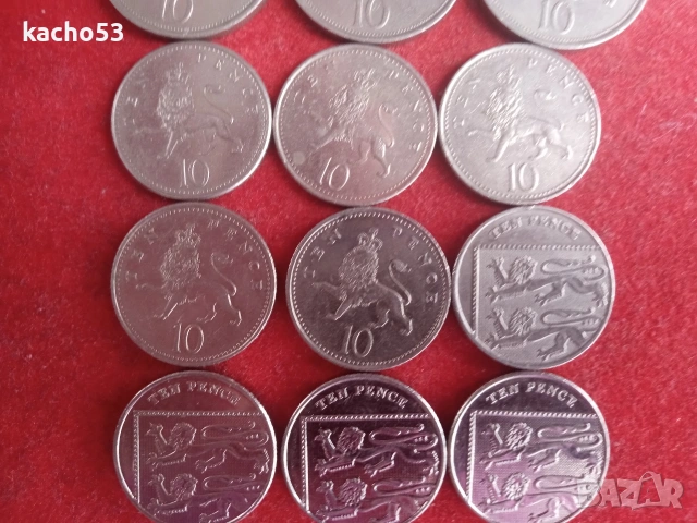 Лот- 10 пенса 1969-2016 г. Великобритания., снимка 3 - Нумизматика и бонистика - 54788189