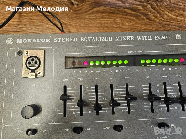 Миксер Monacor MPX-9000 Stereo Equalizer Mixer with Echo, снимка 8 - Ресийвъри, усилватели, смесителни пултове - 55258755