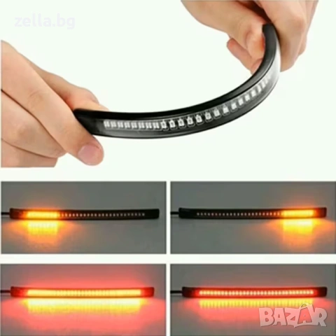 Гъвкава LED лента за мотор 48 диода – стоп, габарит и мигачи за мотоциклет, скутер, ATV 10102