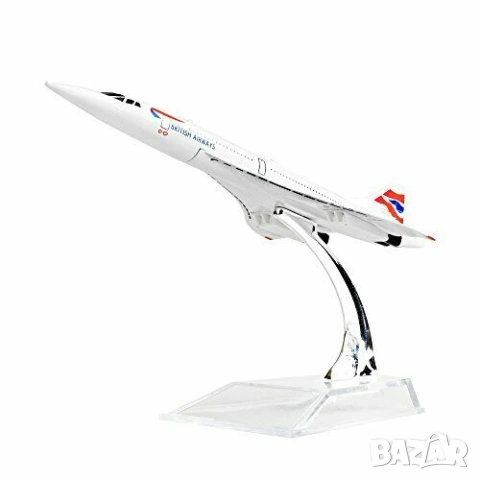 Concorde самолет модел макет метален British Airways Конкорд свръхзвуков пътнически бърз полет Max 2