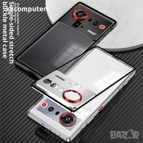 За ZTE nubia Z80 Ultra 5G Матов Калъф с Алуминиева Рамка, PC Гръб, Pop-Up Заключване и Скрийн Протек, снимка 7 - Калъфи, кейсове - 55390578