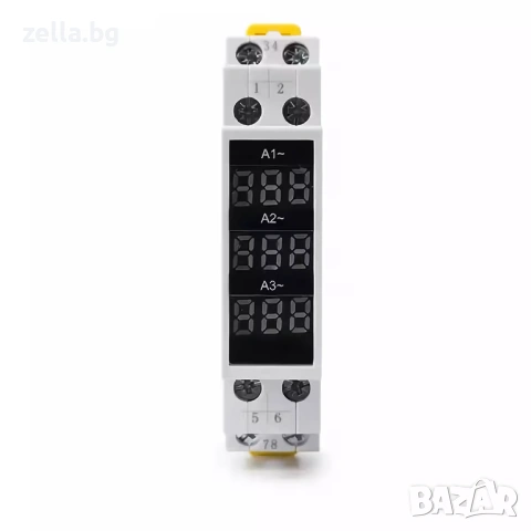 Трифазен дигитален амперметър 1-100A за ел. табло – DIN шина 35mm, клас на точност AC 80-500V 10428, снимка 9 - Друга електроника - 54694661