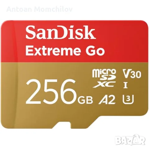 Карта памет SanDisk Extreme Go 256GB UHS-I V30, снимка 2 - Карти памет - 55318443