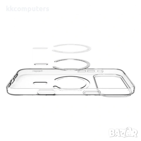 Оригинален кейс Spigen Liquid Crystal MagSafe, За iPhone 17 Pro Max (6.9), Прозрачен и Протектор, снимка 5 - Калъфи, кейсове - 54870648