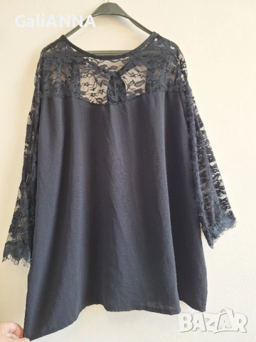 СТРАХОТНА ТУНИКА С ДАНТЕЛА 2XL-3XL, снимка 2 - Туники - 54813081