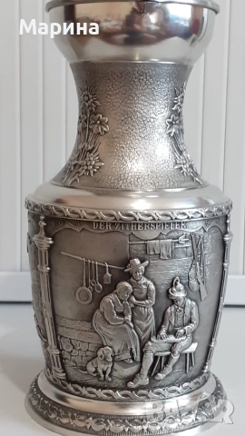 Комплект за вино и ракия от калай Antik*Vintage  #167, снимка 5 - Антикварни и старинни предмети - 55248876