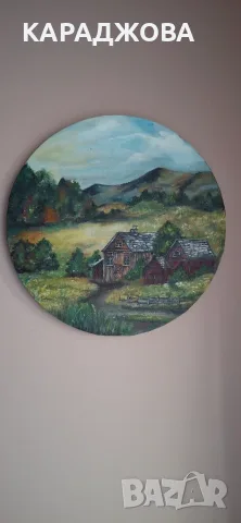 Картина с маслени бои/кръгла/