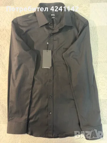 Риза с дълъг ръкав Hugo Boss / Черен цвят / M