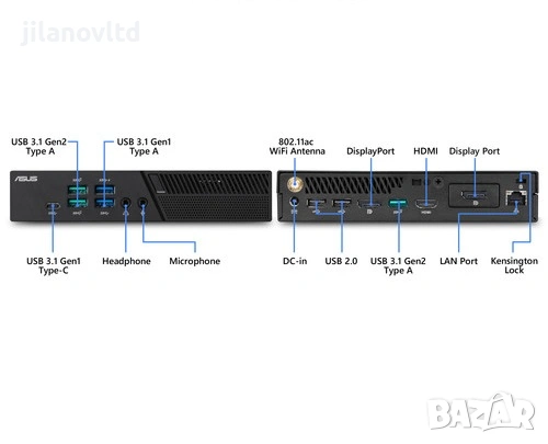 Компютър ASUS Mini PB60 i5-9500T 8GB 256GB NVMe SSD с до 24 МЕСЕЦА ГАРАНЦИЯ и Windows 11 PRO, снимка 4 - Работни компютри - 54663235