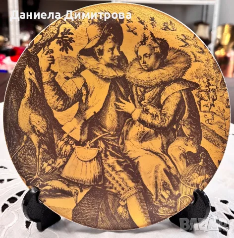 4 броя порцеланови чинии за декорация, снимка 5 - Декорация за дома - 55398491
