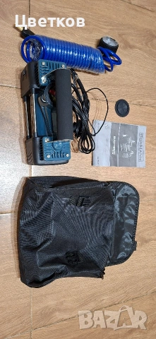 Двубутален компресор с LED фенер BORMANN , снимка 3 - Компресори - 55006362