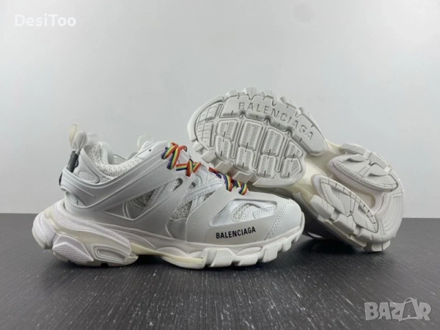 Balenciaga Track Sneaker "White/Rainbow Laces" , снимка 6 - Маратонки - 54358899