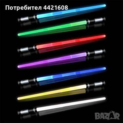 Детска играчка цветен светлинен лазерен меч Star Wars със звук