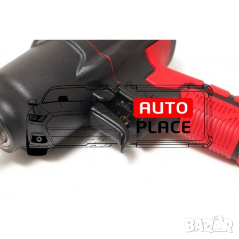 Пневматичен гайковерт с къс шпиндел 1450 Nм 1/2″ с вложки и куфар Forsage, снимка 6 - Други инструменти - 54048529