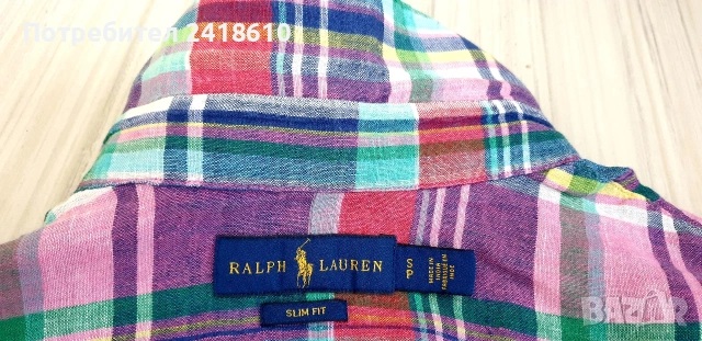 POLO Ralph Lauren Len/ Лен Slim Fit Mens Size S  ОРИГИНАЛ! Мъжка Ленена Риза., снимка 15 - Ризи - 54465315