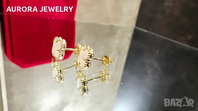 Van Cleef & Arpels VCA Gold Mother of Pearl Sweet Alhambra Дамски Обеци, снимка 8 - Обеци - 55572133