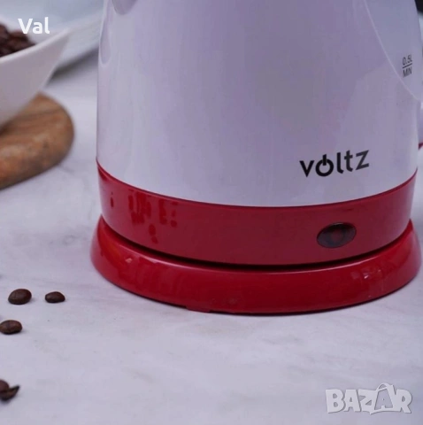 Електрическа кана Voltz Premium, 1300W, 0.9л., бяло/черно, бяло/червено, 2 ГОДИНИ ГАРАНЦИЯ, снимка 4 - Кани - 54922757