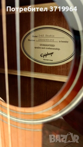 Epiphone J-45 Studio VS- акустична китара , снимка 3 - Китари - 54946900