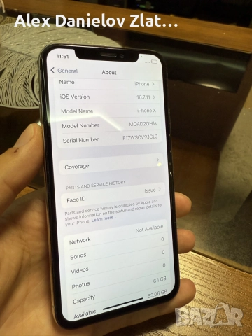 Iphone X 64GB Отключен, снимка 4 - Apple iPhone - 55353022