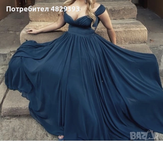 Официална рокля ! На марката Стоян Радичев ! Шита по поръчка ! Подходяща за размер 2 ХЛ!, снимка 3 - Рокли - 54573772