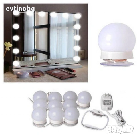 Крушки LED за огледало, USB захранване / Цветна температура: 6000k до 6500k / Захранване: USB / Брой