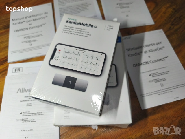 Чисто нов фабрично запечатан в целофан 6-канален ЕКГ апарат AliveCor KardiaMobile 6L  , снимка 6 - Уреди за диагностика - 55236944