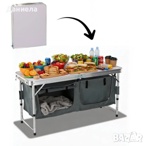 Сгъваем къмпинг шкаф – компактен, здрав и идеален за перфектен ред на открито, снимка 6 - Шкафове - 54203162