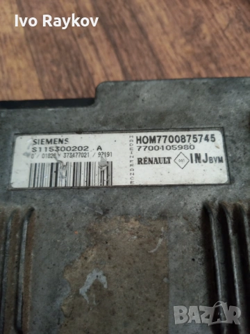  компютър RENAULT MEGANE SCENIC 1.6 SIEMENS S115300202 A, S115300202A, HOM 7700875745, снимка 3 - Части - 54876919