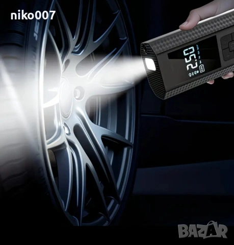 Нова Безжична помпа-компресор за топки-дюшеци-гуми 150 PSI за кола-ван-джип-автомобил, снимка 7 - Аксесоари и консумативи - 54414417