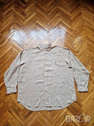Страхотна мъжка ленена риза POLO RALPH LAUREN размер 3XL ,100% лен 