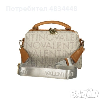 Дамска чанта за ръка и рамо Valentino Regina Re – Бежова / С монограм, снимка 3 - Чанти - 54633174