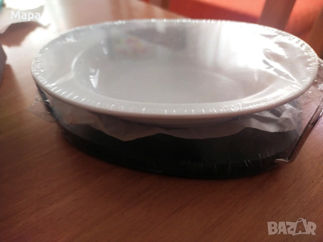 Чисто нова керамична антипастиера / плато AD Trend с дървена основа (фабрично запечатана), снимка 2 - Други - 54888974