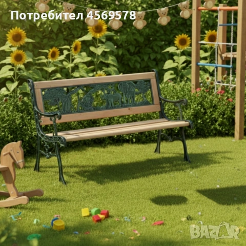 🌿🌷Градинска за деца 82x39x50 см - здрава, безопасна и стилна!, снимка 3 - Градински мебели, декорация  - 53564698
