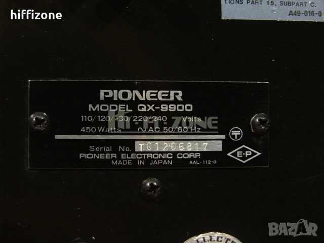 Ресивър  Pioneer qx-9900, снимка 10 - Ресийвъри, усилватели, смесителни пултове - 54699044