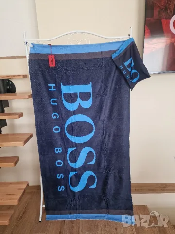 Страхотна плажна хавлия HUGO BOSS размер 180см х 90см , снимка 3 - Хавлиени кърпи - 55413507