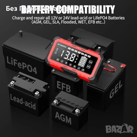 Ново Интелигентно зарядно 20A за кола мотор лодка каравана 12V 24V, снимка 5 - Друга електроника - 54151701