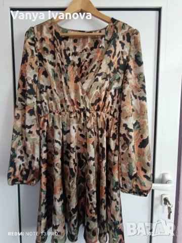 Shein рокля в земни тонове
