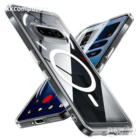 Прозрачен Магнитен Калъф за Nothing Phone (4a) - TPU, Airbag, 0.8mm защита, Прозрачен