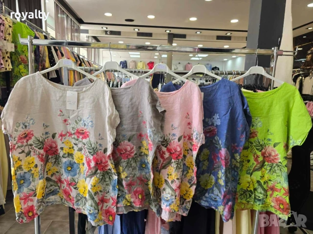 Дамска Блуза 100% Лен Различни Цветове 