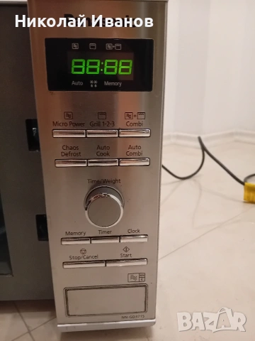 Продавам иноксова инверторна Микровълнова Фурна Panasonic 1000W 23L 50 евро. Спешно и изгодно!, снимка 3 - Микровълнови - 54632603