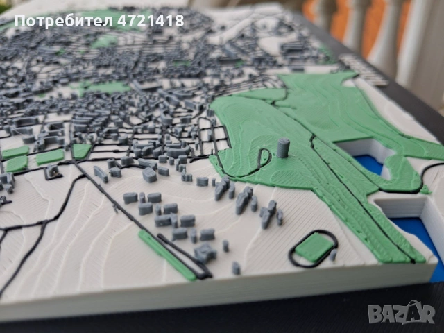 3D Релефна Карта на Плевен – Декоративен Макет / Подарък, снимка 12 - Декорация за дома - 54781820