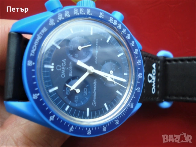 Omega Swatch Mission to Neptune Speedmaster часовник Хронограф, снимка 5 - Мъжки - 43976538