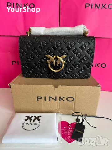 PINKO Love One Classic Dc – оригинална кожена чанта | НОВА