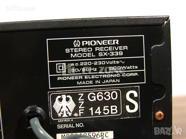 Ресивър  Pioneer sx-339 /1 , снимка 9 - Ресийвъри, усилватели, смесителни пултове - 54712140
