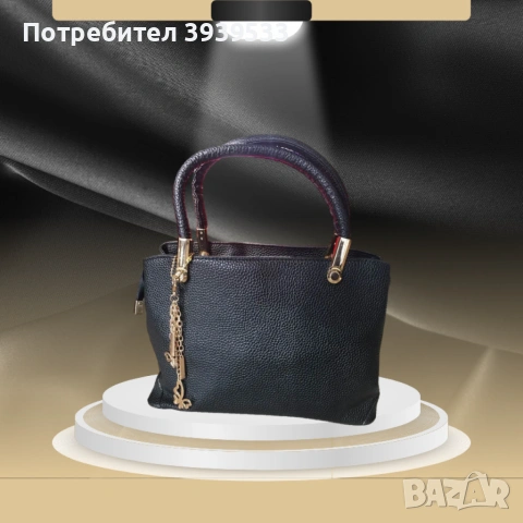 Елегантна чанта в черен цвят, снимка 5 - Чанти - 55243127