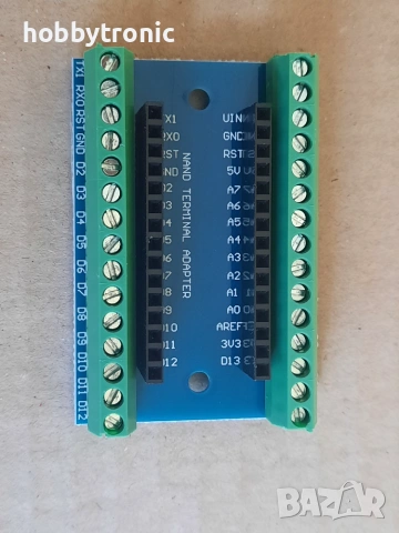 Arduino Nano terminal adapter - платка с винтови клеми