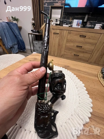 Колекционерска , уникална лула - дърворезба ., снимка 6 - Антикварни и старинни предмети - 54160376